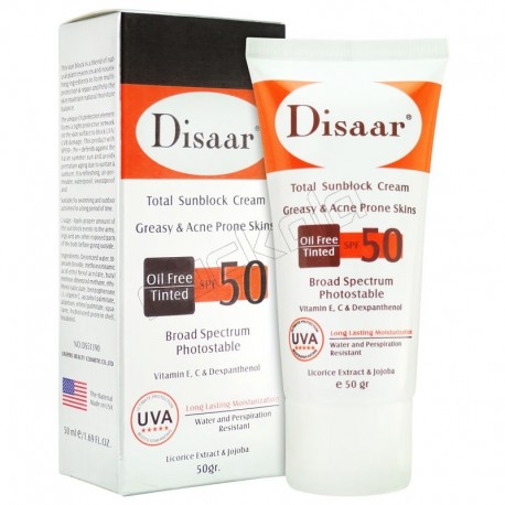 کرم ضدآفتاب دیسار برای پوست چرب وضدآکنه DISAR SPF50