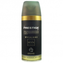 اسپری خوشبو کننده بدن پرستیژ مردانه شماره 106 مدل بولگاری من این بلک حجم 150 Prestige Bvlgari Man In Black Body Spray For Men
