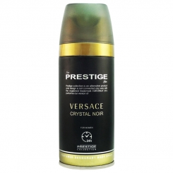 اسپری خوشبو کننده بدن پرستیژ زنانه ش 201 مدل ورساچه کریستال نویر حجم 150 Prestige Versace Crystal Noir Body Spray For Women
