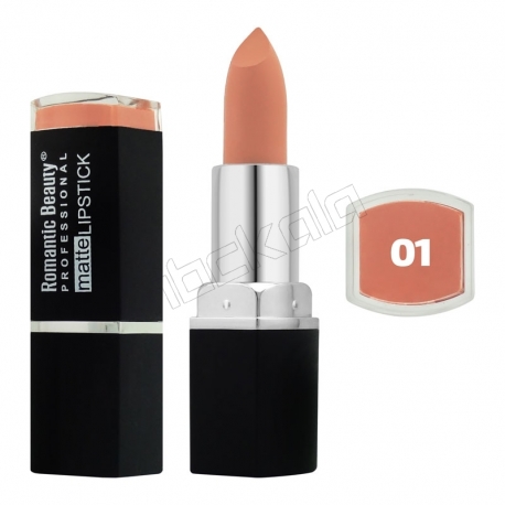 رژ لب جامد رمانتیک بیوتی مات مدل L80779 تستردار شماره 01 Romantic Beauty Professional Matte Lipstick