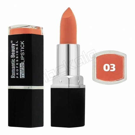 رژ لب جامد رمانتیک بیوتی مات مدل L80779 تستردار شماره 03 Romantic Beauty Professional Matte Lipstick
