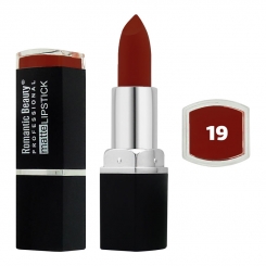 رژ لب جامد رمانتیک بیوتی مات مدل L80779 تستردار شماره 19 Romantic Beauty Professional Matte Lipstick