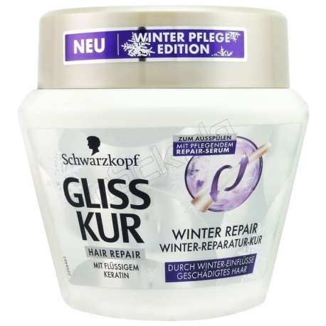 ماسک مو گلیس شوآرتزکوف ترمیم مو کراتینه زمستانه Gliss Winter Keratin Serum Hair Repair 300 ml