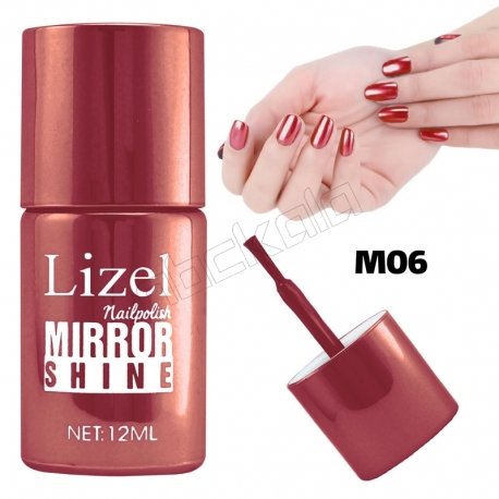 لاک ناخن آینه ای لیزل شماره 06 Lizel Nail Polish Mirror Shine 12 ml