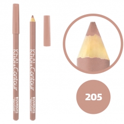 خط چشم خط لب خل اند کونتور بورژوآ ضدآب شماره 205 Bourjois Khol & Contour Waterproof Eyeliner Lipliner Pencil