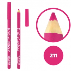 خط چشم خط لب خل اند کونتور بورژوآ ضدآب شماره 211 Bourjois Khol & Contour Waterproof Eyeliner Lipliner Pencil
