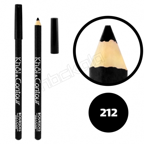 خط چشم خط لب خل اند کونتور بورژوآ ضدآب شماره 212 Bourjois Khol & Contour Waterproof Eyeliner Lipliner Pencil