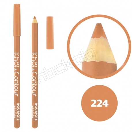 خط چشم خط لب خل اند کونتور بورژوآ ضدآب شماره 224 Bourjois Khol & Contour Waterproof Eyeliner Lipliner Pencil