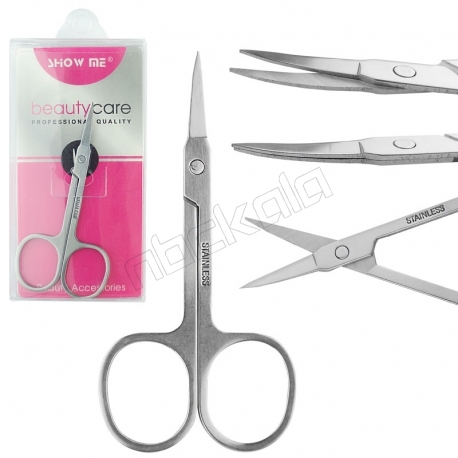 قیچی ابرو بیوتی کر مدل تمام استیل سرکج Show Me Beauty Care Small Hair Scissor