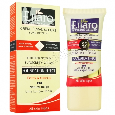 کرم ضدآفتاب الارو SPF 25 رنگ بژ طبیعی Ellaro Sunscreen Cream