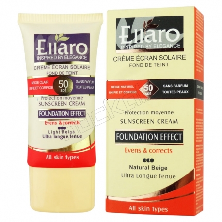 کرم ضدآفتاب الارو SPF 50 رنگ بژ طبیعی Ellaro Sunscreen Cream