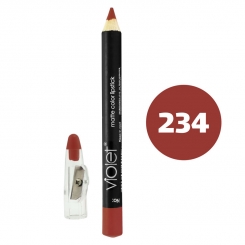 رژ لب مدادی ویولت مدل مداد خط چشم و خط لب ضدآب شماره 234 Violet Matte Lip Liner & Eye Liner Lipliner Waterproof Pencil