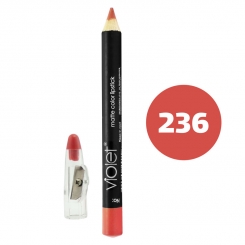 رژ لب مدادی ویولت مدل مداد خط چشم و خط لب ضدآب شماره 236 Violet Matte Lip Liner & Eye Liner Lipliner Waterproof Pencil
