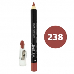 رژ لب مدادی ویولت مدل مداد خط چشم و خط لب ضدآب شماره 238 Violet Matte Lip Liner & Eye Liner Lipliner Waterproof Pencil