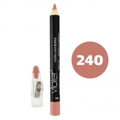 رژ لب مدادی ویولت مدل مداد خط چشم و خط لب ضدآب شماره 240 Violet Matte Lip Liner & Eye Liner Lipliner Waterproof Pencil
