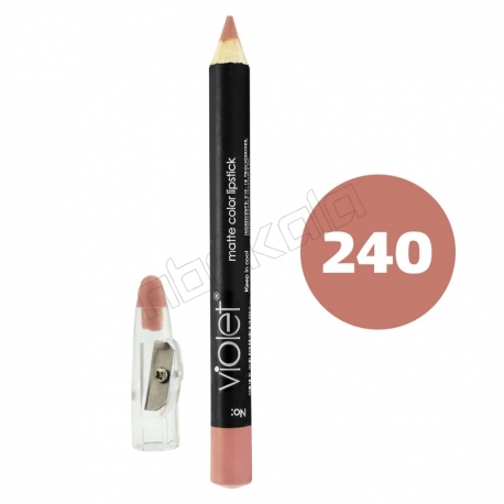 رژ لب مدادی ویولت مدل مداد خط چشم و خط لب ضدآب شماره 240 Violet Lip Liner & Eye Liner Waterproof Pencil
