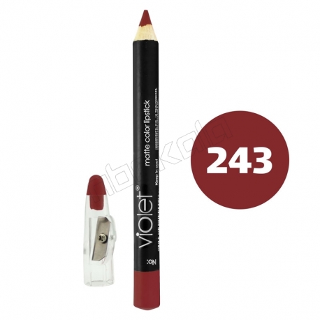رژ لب مدادی ویولت مدل مداد خط چشم و خط لب ضدآب شماره 243 Violet Lip Liner & Eye Liner Waterproof Pencil