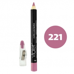 رژ لب مدادی ویولت مدل مداد خط چشم و خط لب ضدآب شماره 221 Violet Matte Lip Liner & Eye Liner Lipliner Waterproof Pencil