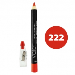 رژ لب مدادی ویولت مدل مداد خط چشم و خط لب ضدآب شماره 222 Violet Matte Lip Liner & Eye Liner Waterproof Pencil
