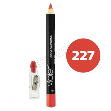 رژ لب مدادی ویولت مدل مداد خط چشم و خط لب ضدآب شماره 227 Violet Matte Lip Liner & Eye Liner Waterproof Pencil