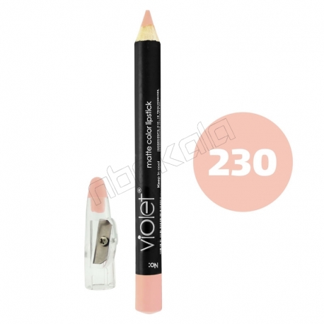رژ لب مدادی ویولت مدل مداد خط چشم و خط لب ضدآب شماره 230 Violet Matte Lip Liner & Eye Liner Waterproof Pencil