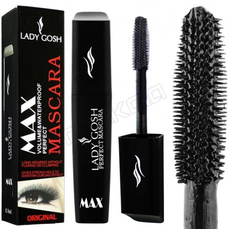 ریمل لیدی گاش مدل مکس گیاهی و ضدآب مشکی Lady Gosh Max Volume Mascara M1400
