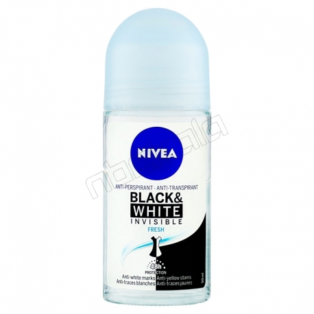 مام ضدتعریق زنانه نیوآ مدل Black and White Fresh حجم 50 میلی لیتر Nivea Black And White Fresh Roll-On Deodorant For Women 50ml