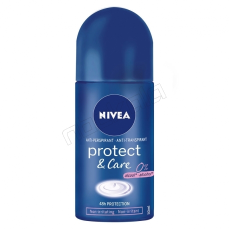 مام ضدتعریق زنانه نیوآ مدل Protect And Care حجم 50 میلی لیتر Nivea Protect And Care Roll-On Deodorant For Women 50ml