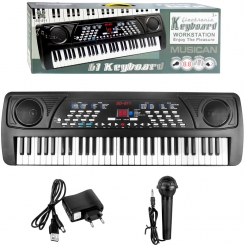 پیانو ارگ کیبورد ورک استیشن مدل 61 کلیده با میکروفون فول Electronic Keyboard Workstation SD-611