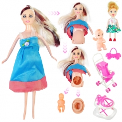 عروسک ست باربی مدل باربی باردار Happy Family Pregnant Barbie No.1807