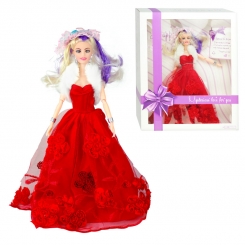 عروسک باربی با لباس و کلاه باربی قرمز Eternal Love Barbie No.A1909