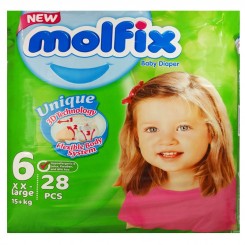 پوشک مولفیکس سایز 6 بسته 28 عددی molfix baby diaper