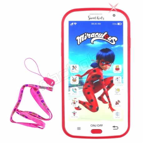 موبایل لمسی اسباب بازی اسمارت کیدز پارسی مدل موبایل دختر کفش دوزکی Smart Kids Brave Ladybird ZA2020-1