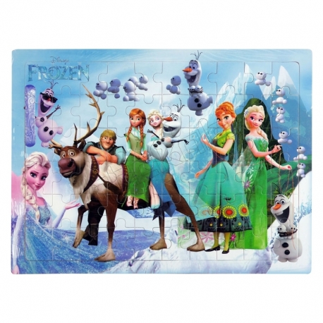 پازل چوبی فروزن 60 تکه 30 در 23 سانت Frozen Elsa Anna Puzzle