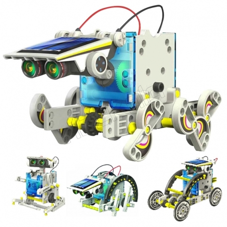کیت آموزشی ساختنی ربات خورشیدی در 13 مدل مختلف ربات SOLAR ROBAT 13 IN 1 KIT