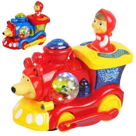قطار ماشا ومیشا موزیکال با پخش نور MASHA AND THE BEAR NO 999-10
