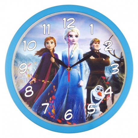 ساعت دیواری کودک طرح السا و آنا فروزن مدل گرد Frozen Elsa Anna Wall Clock