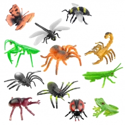 ست فیگور حشرات و حیوانات سمی و قورباغه خارجی مدل 12 تکه Insects and Frog Set