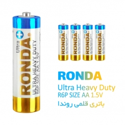 باتری قلمی روندا بسته 4 عددی مدل RONDA Ultra Heavy Duty R6P Size AA 1.5V