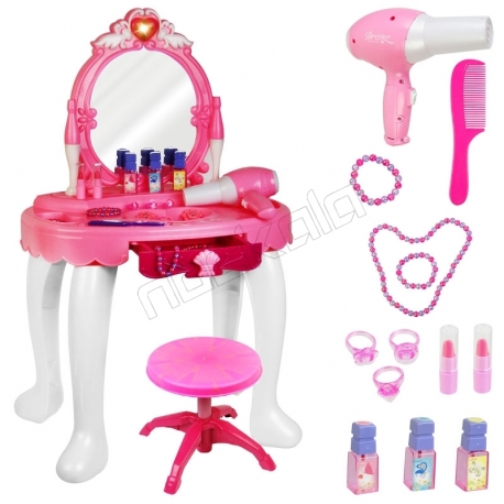 اسباب بازی میز آرایش با آینه و صندلی ژیونگ چنگ مدل Glamor Mirror Dresser 00825