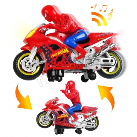 موتور مردعنکبوتی باتری خور متحرک The Amazing Spider-Man Motorcycle Chuang Xing No.498-1