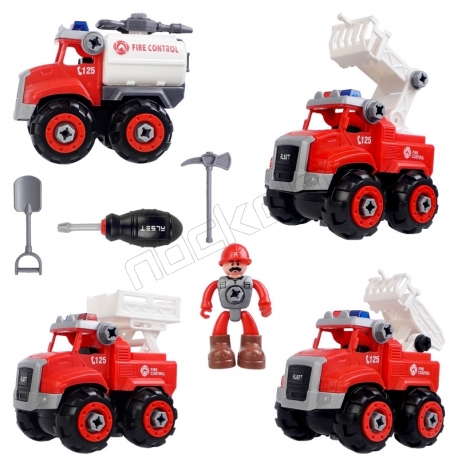 کیت ماشین بازی ساختنی آلست مدل ماشین های آتشنشانی Alset DIY Truck K1-40
