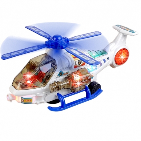 هلیکوپتر موزیکال باتری خور مدل هلیکوپتر پلیس Kai Jie TOYS Police Helicopter 8811
