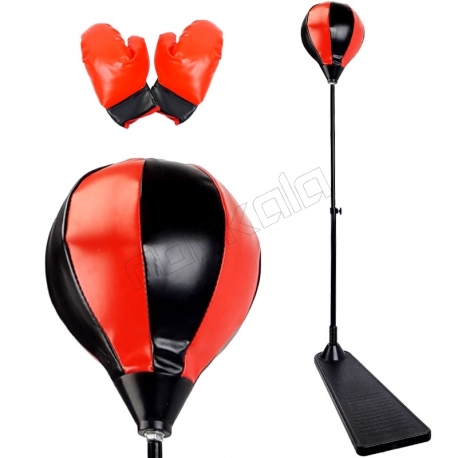 ست کیسه بوکس پایه دار فنری خارجی با دستکش YC TOYS YING CHUAN BOXING BALL YC856L-1