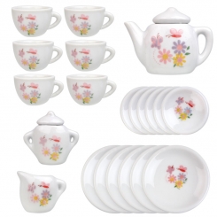 ست چای خوری چینی مدل گل و پروانه 23 پارچه XINGXING YUAN Tea Set 23 pcs