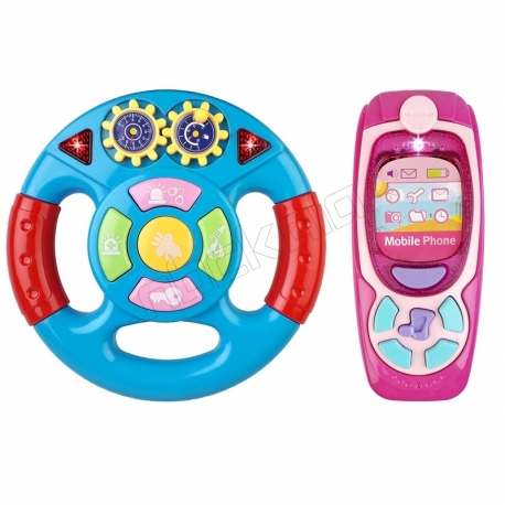 ست فرمان و موبایل اسباب بازی موزیکال JinYuFeng Music Sreering Wheel & Phone 1035
