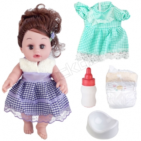 ست عروسک موزیکال و لوازم عروسک دستشویی کن بیبی بورن AHT TOYS Baby Born Doll