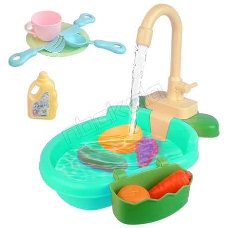سینک ظرفشویی باتری خور اسباب بازی مدل سبزیجات FENG LIN Vegetable Sink 6061