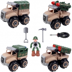 کیت ماشین بازی ساختنی آلست مدل ماشین های جنگی ارتشی Alset DIY Truck K1-42