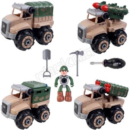 کیت ماشین بازی ساختنی آلست مدل ماشین های جنگی ارتشی Alset DIY Truck K1-42